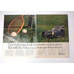 Sony Handycam Pro 1988 Camcorder Trade Print Magazine Ad Tech Technology ADVERT